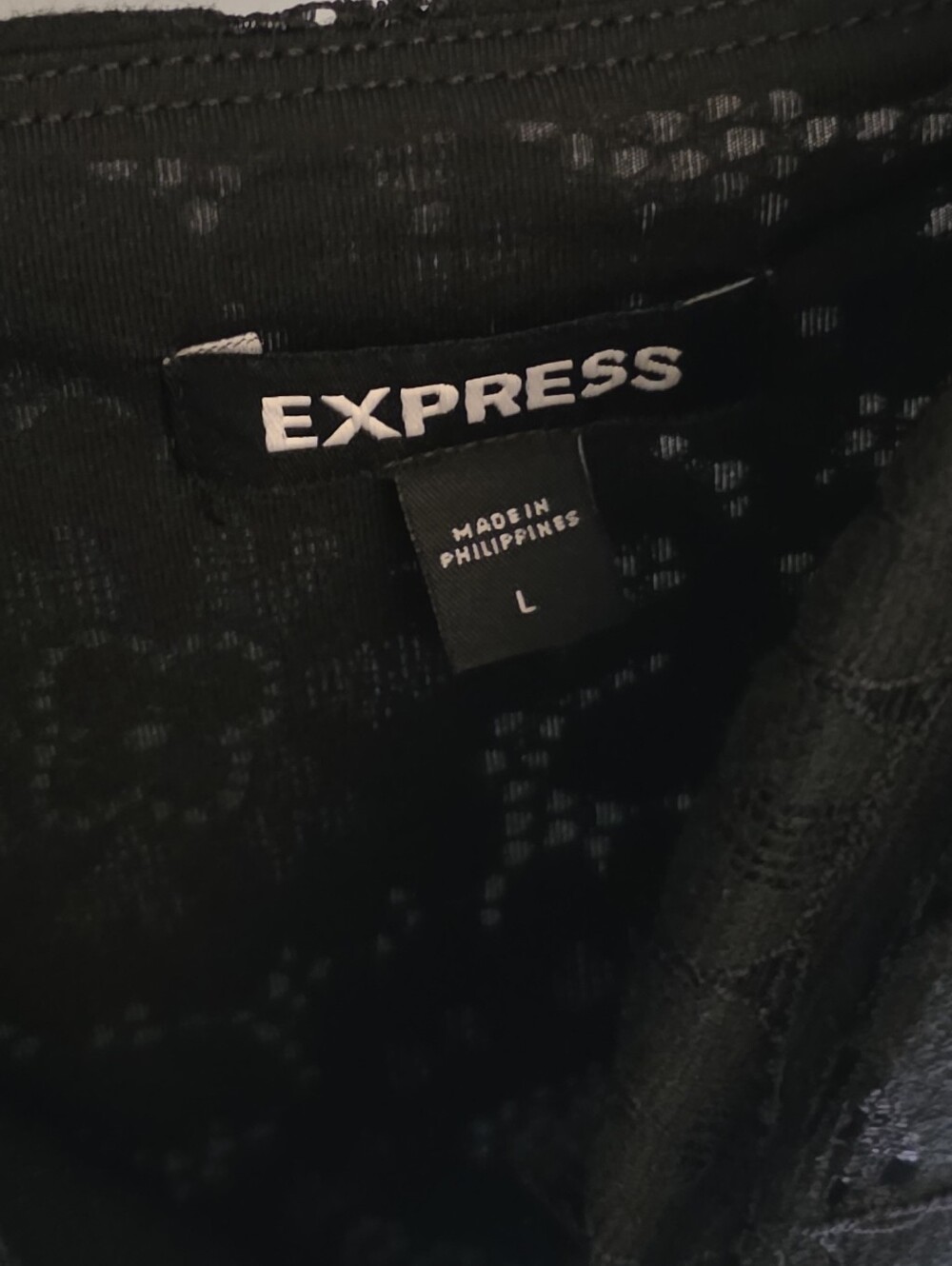 Express Black Lace Midi Dress Spaghetti Straps - Picture 10 of 10